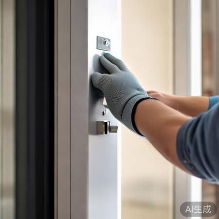 安装指纹锁不难，小心别受伤