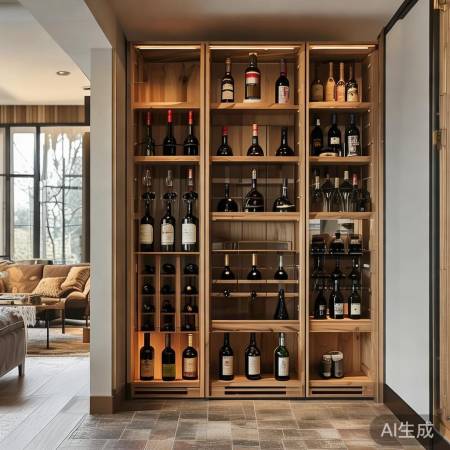 玄关红酒柜,风格各异,自然舒适