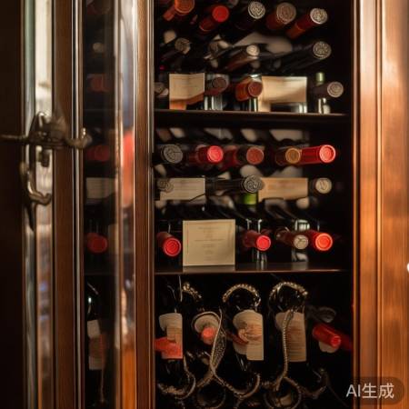 温馨卧室复古红酒柜