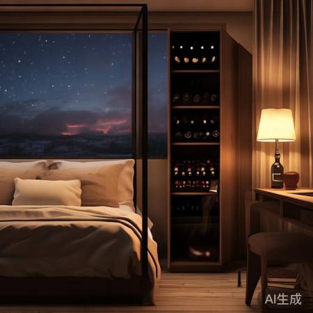 卧室红酒柜宜床头或书桌旁