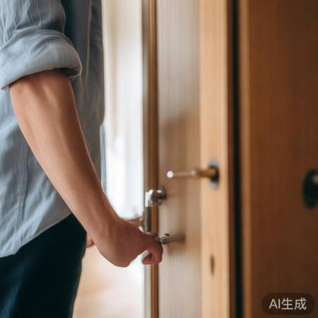 轻轻拉门,门锁卡住解!