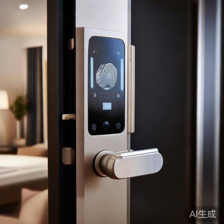 “指纹锁双重保障，安心生活”