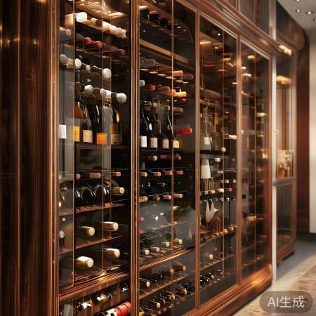 酒柜材质与照明关键