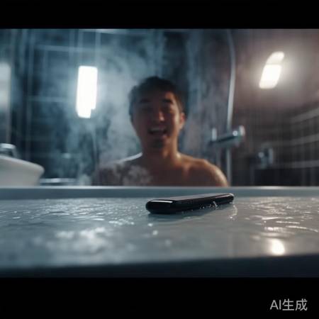 手机洗澡闹剧