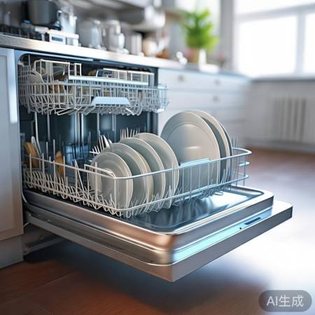 餐具清洗后，放消毒柜。