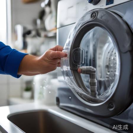 检查洗衣机进水管