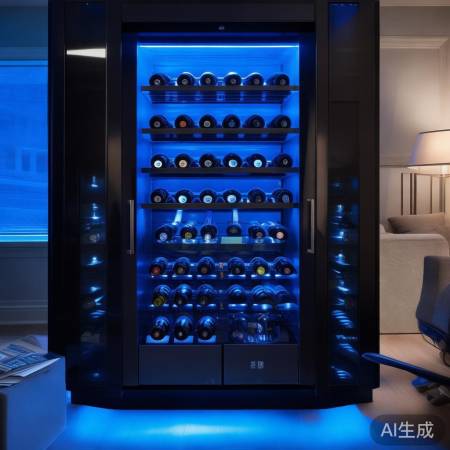 红酒柜蓝光，优雅变魔幻