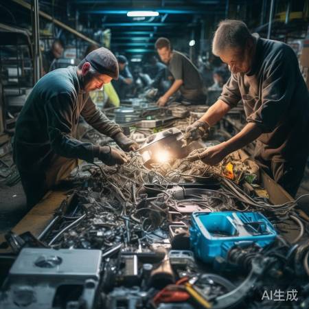 回收厂拆解高手玩拼图