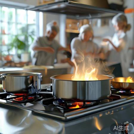 樱花燃气灶,火力调节自如,自动