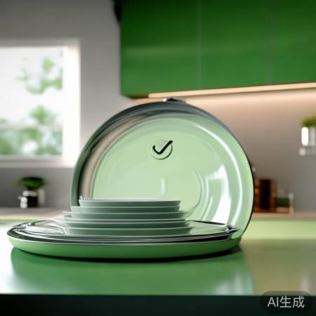 消毒柜杀菌中,餐具SPA级消毒