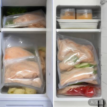 密封袋冷冻解冻鸡肉