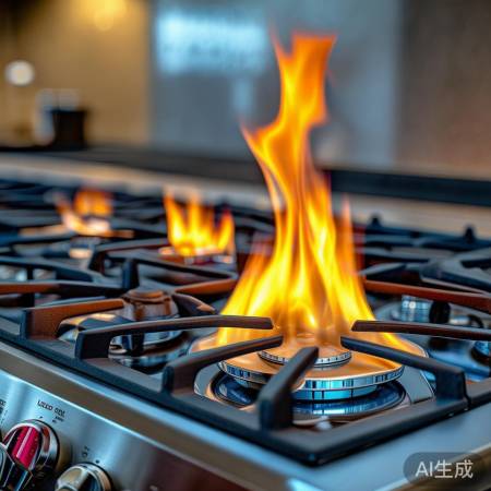 燃气灶火力猛,燃烧稳,安全可靠