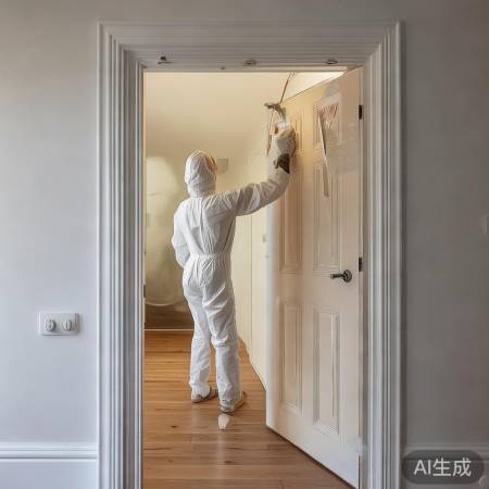 上门喷漆，门焕新如初