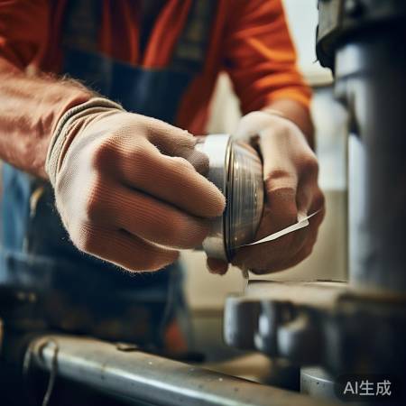 涂抹生料带，防止泄漏