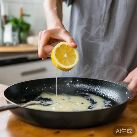 柠檬汁去油渍清新厨房