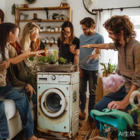 废旧洗衣机变家居神器