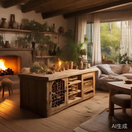 红酒柜岛台，家居新风尚