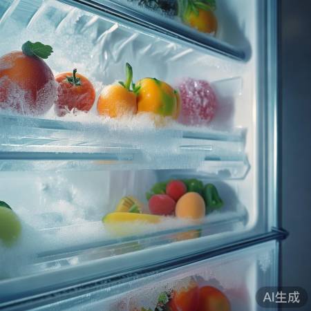 食物结冰助冰箱结霜