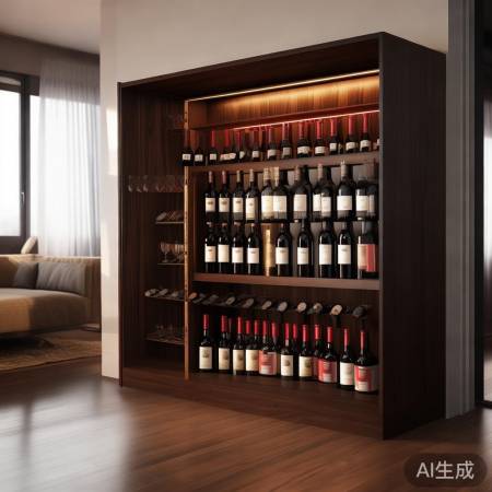 吧台红酒柜显眼又避光