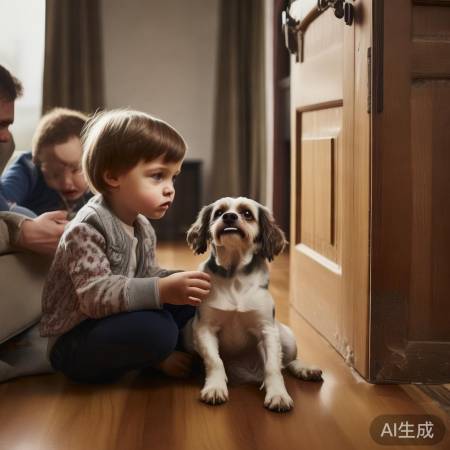 狗狗咬坏门,教育修复门板