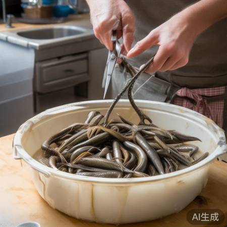 剪尾泡盐保鲜泥鳅