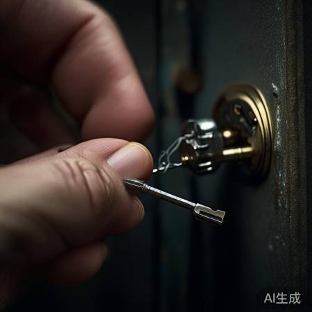 撬动钥匙，轻柔适度