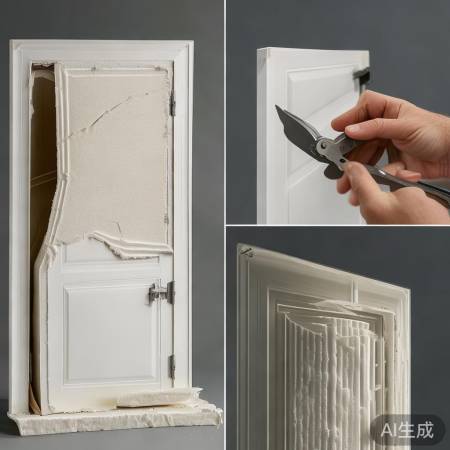 门体内部填充泡沫蜂窝纸