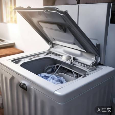 “打开洗衣机盖板”